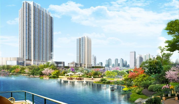 盛乐恒大金融小镇,恒大金融小镇一期鸟瞰图