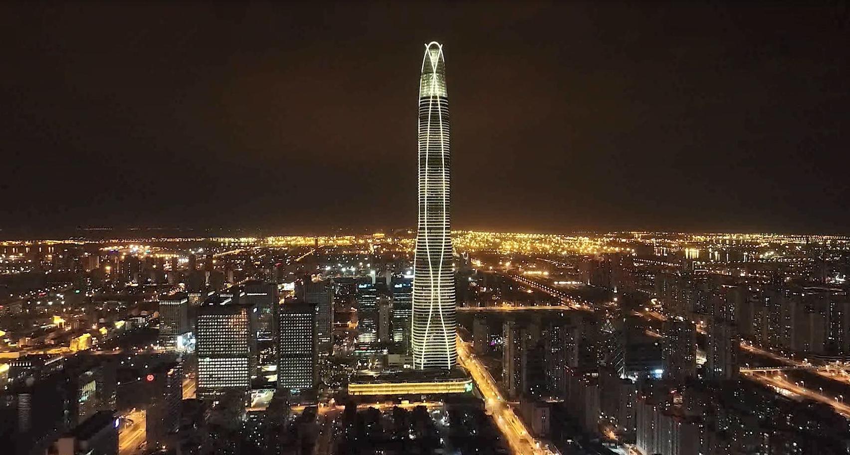 全球第七高楼天津周大福金融中心,世界第一大摩天大厦