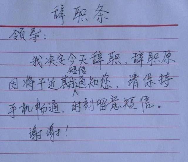 最奇葩的辞职信表情包,史上最奇葩的辞职信