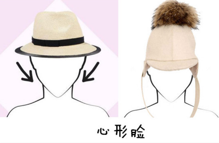 根据脸型如何选择适合自己的帽子,上方下圆的脸型适合什么样的帽子