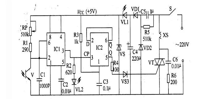 三极管光电开关原理,三极管光控开关