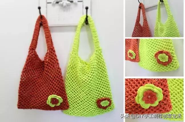 钩针编织收纳包,钩针编织一个简单的收纳篮放钥匙