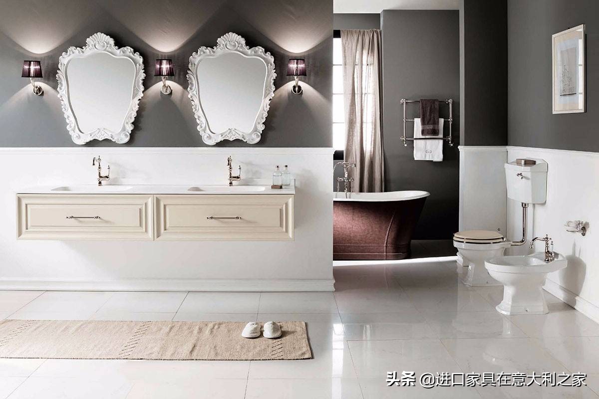 法式轻奢浴室柜最新款2023,高级灰浴室柜现代轻奢