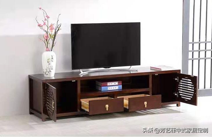 新中式客厅电视柜效果图,餐厅客厅电视柜隔断柜新中式