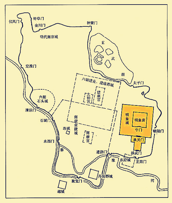 南京内十三外十八城门,南京外18城门示意图