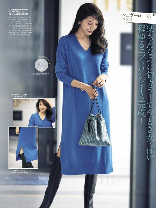 为什么穿连衣裙显身材,宽松慵懒针织连衣裙怎么穿显瘦