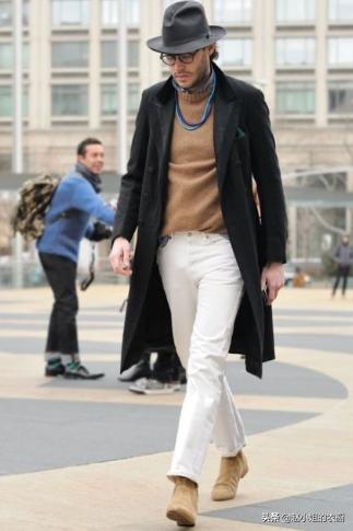 帅气中性切尔西靴,白色尖头切尔西靴