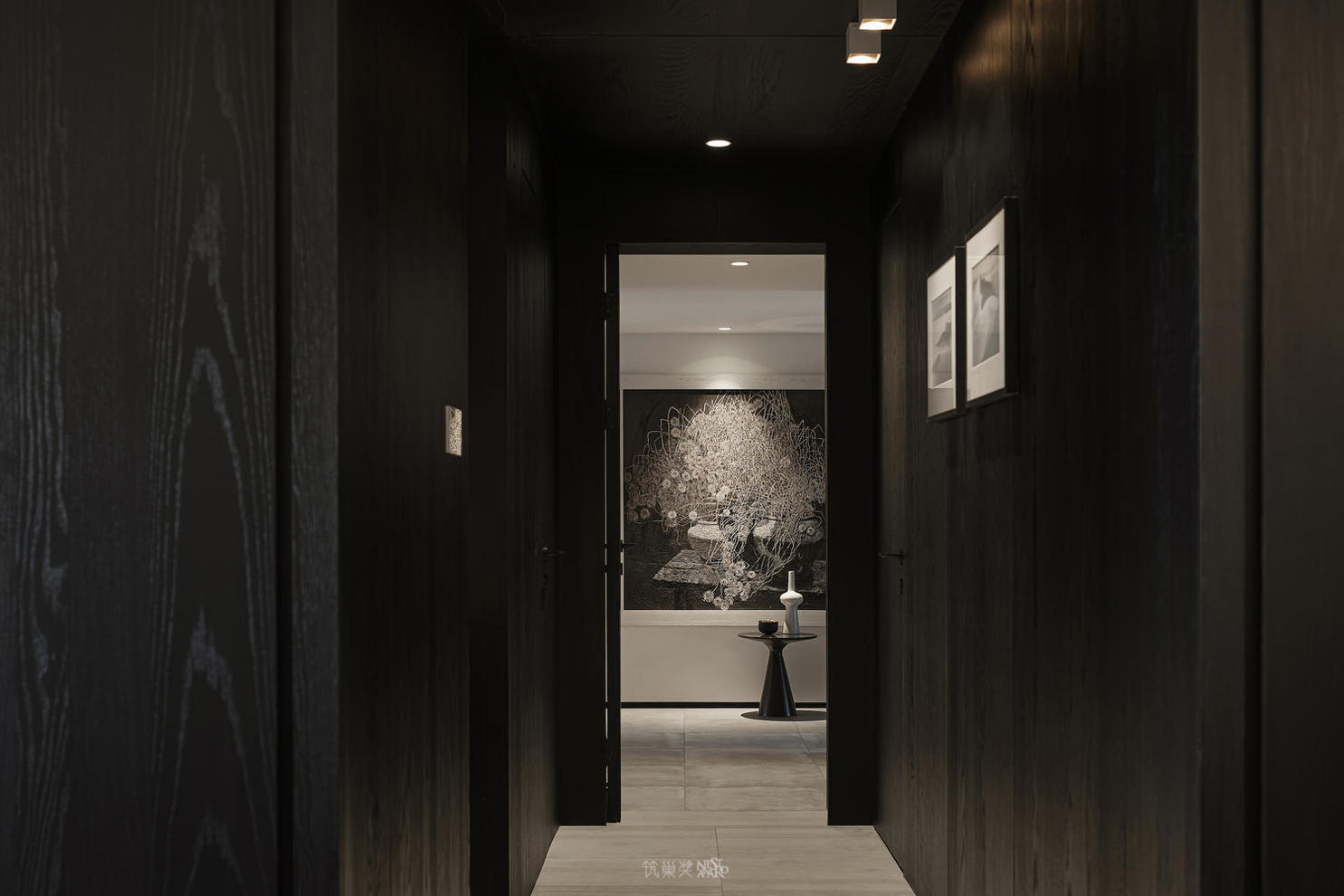 设计师梁彬：成都246㎡宁静致雅，黑与白交错空间