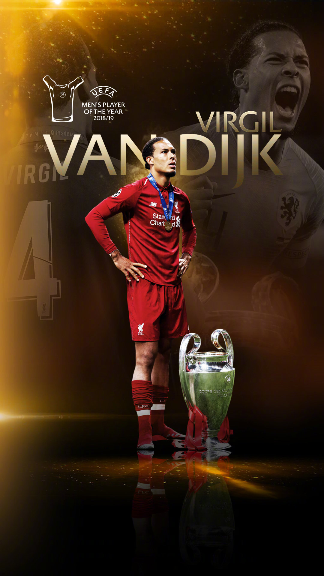 范戴克壁纸足球,足球最强防守后卫范戴克