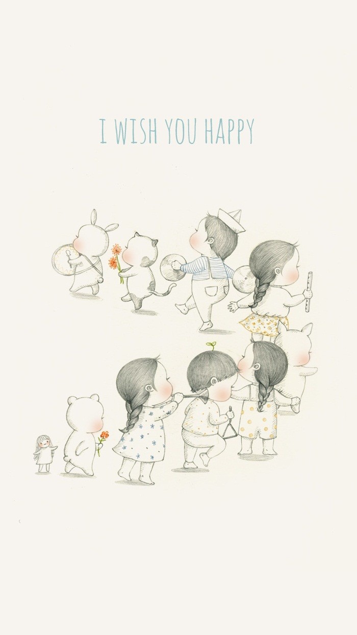 少女与兔子插画,兔子手绘创意插画