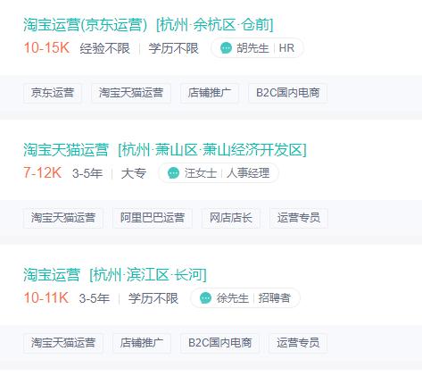 杭州淘宝运营工资待遇怎么样,淘宝运营工资一般多少