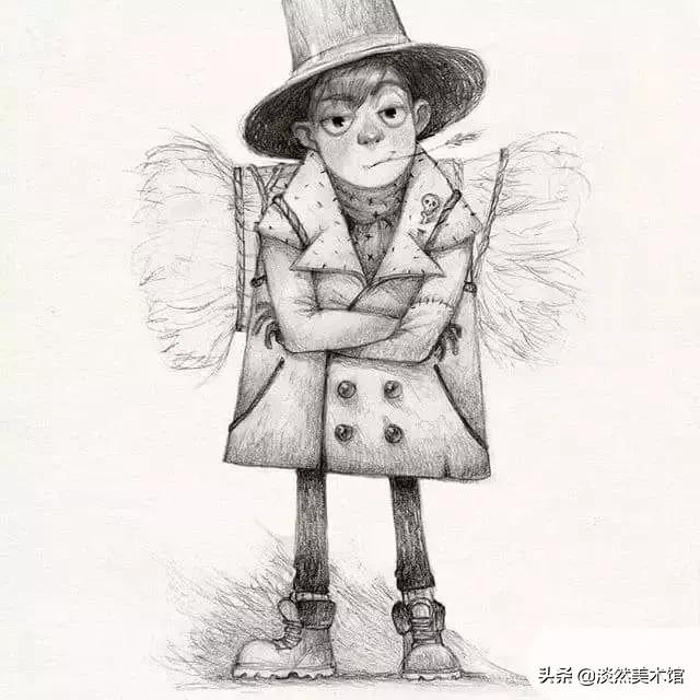 素描画原来可以这么美,素描风插画