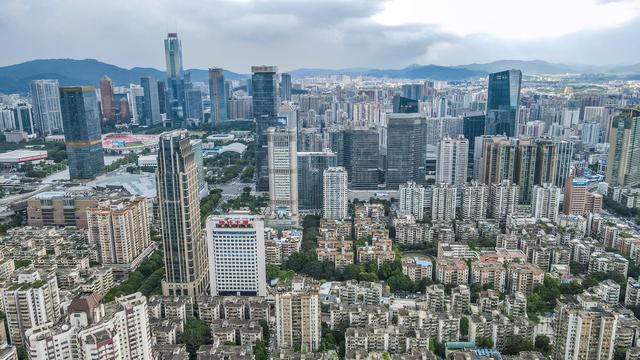 广州cbd震撼航拍,航拍广州琶洲cbd400多米高楼