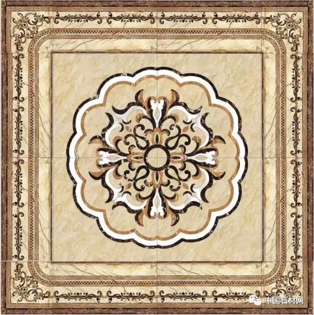 卫生间花洒水刀拼花效果图,水刀拼花图案效果图