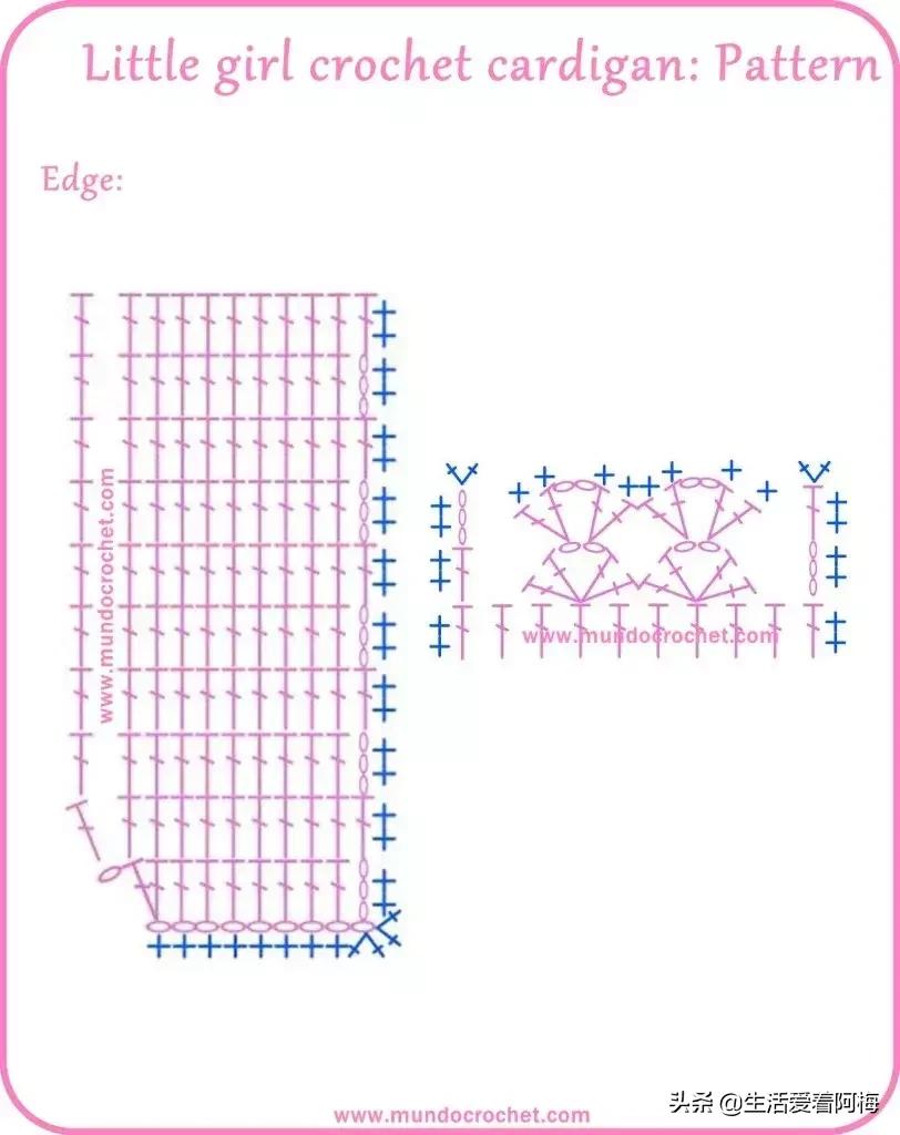 钩织冬季儿童毛衣图解,儿童内搭毛衣钩织教程完整版