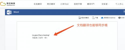 彩云小译可以翻译app里面的英文吗,彩云小译登录