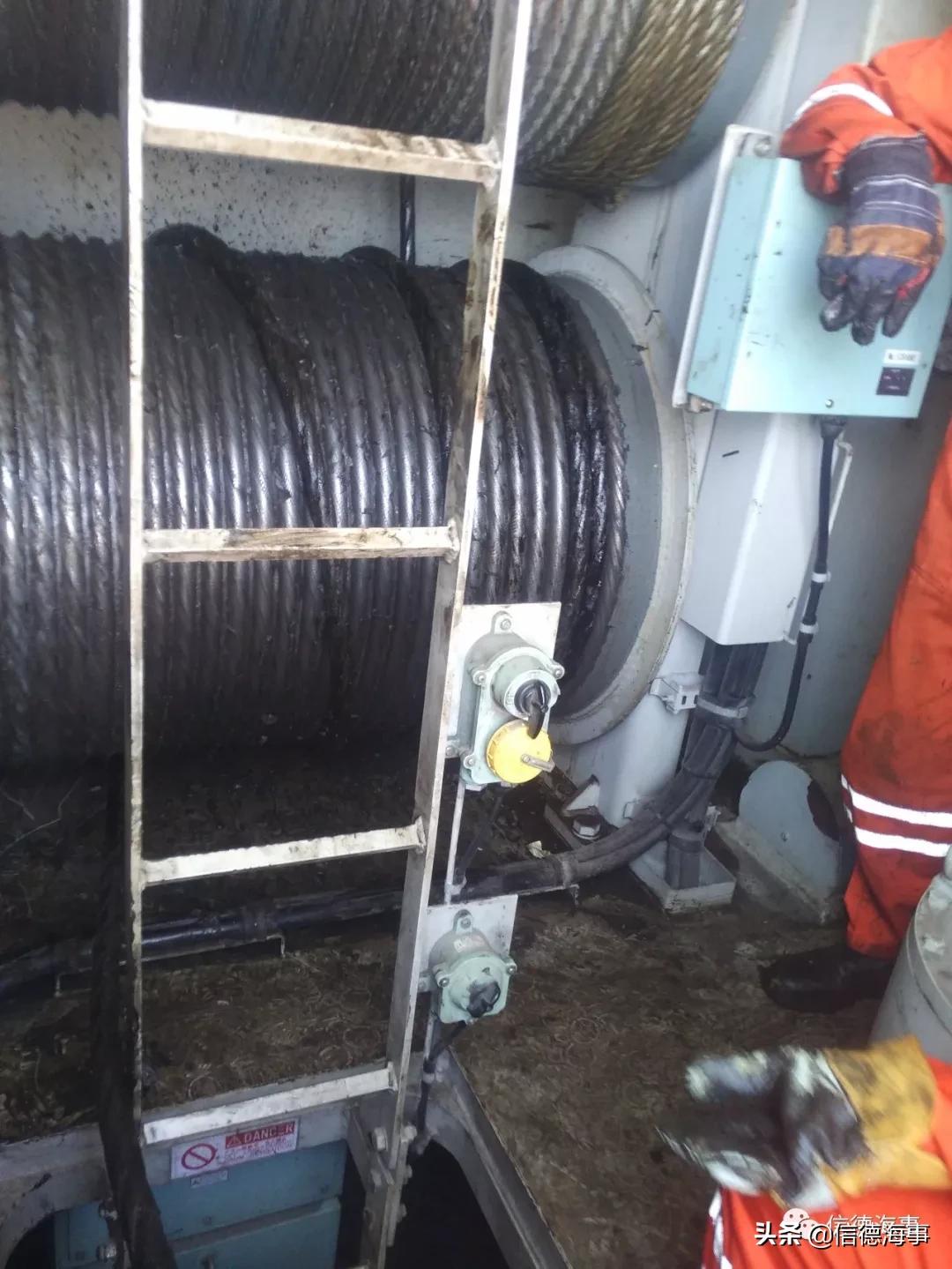 如何给DECKCRANE换钢丝——最后一步，换HOISTING钢丝