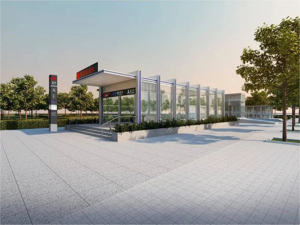 沈阳地铁4号线口罩棚最新规划图,地铁出入口罩棚