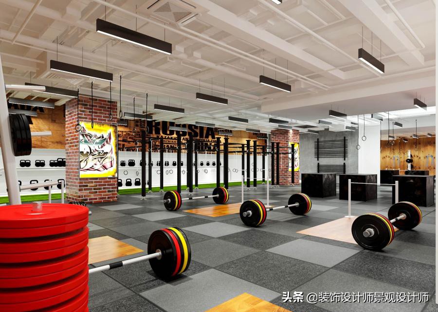 公司健身房设计效果图,书房健身房二合一设计效果图