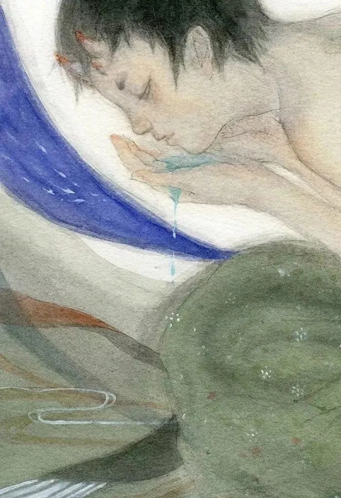 大鱼海棠唯美漫画插画设计,马克笔插画大鱼海棠