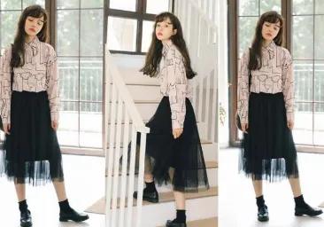 衬衣搭配纱裙方法,小个穿什么样的纱裙显瘦