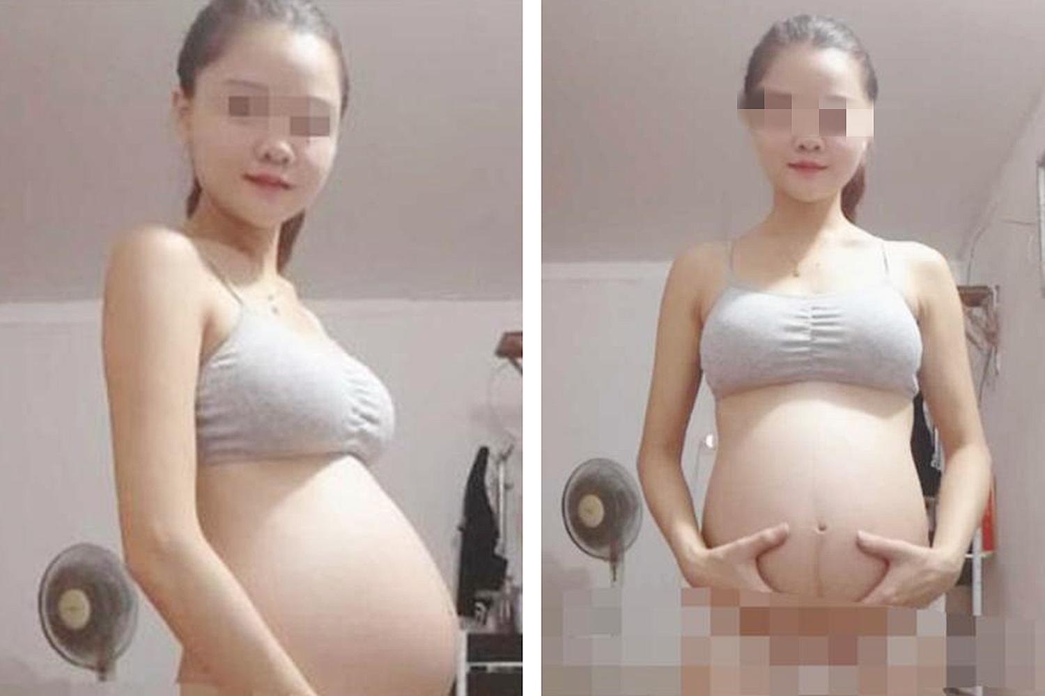 95后孕妇孕肚写真,孕妇彩色照片大肚子写真