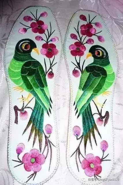 刺绣作品简单的,老式刺绣喜字的鞋垫刺绣方法