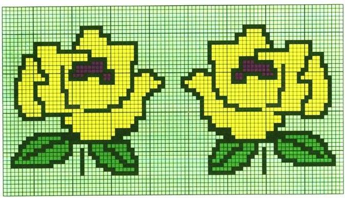 4-6岁儿童花毛衣图案大全,毛衣提花花卉图案图解