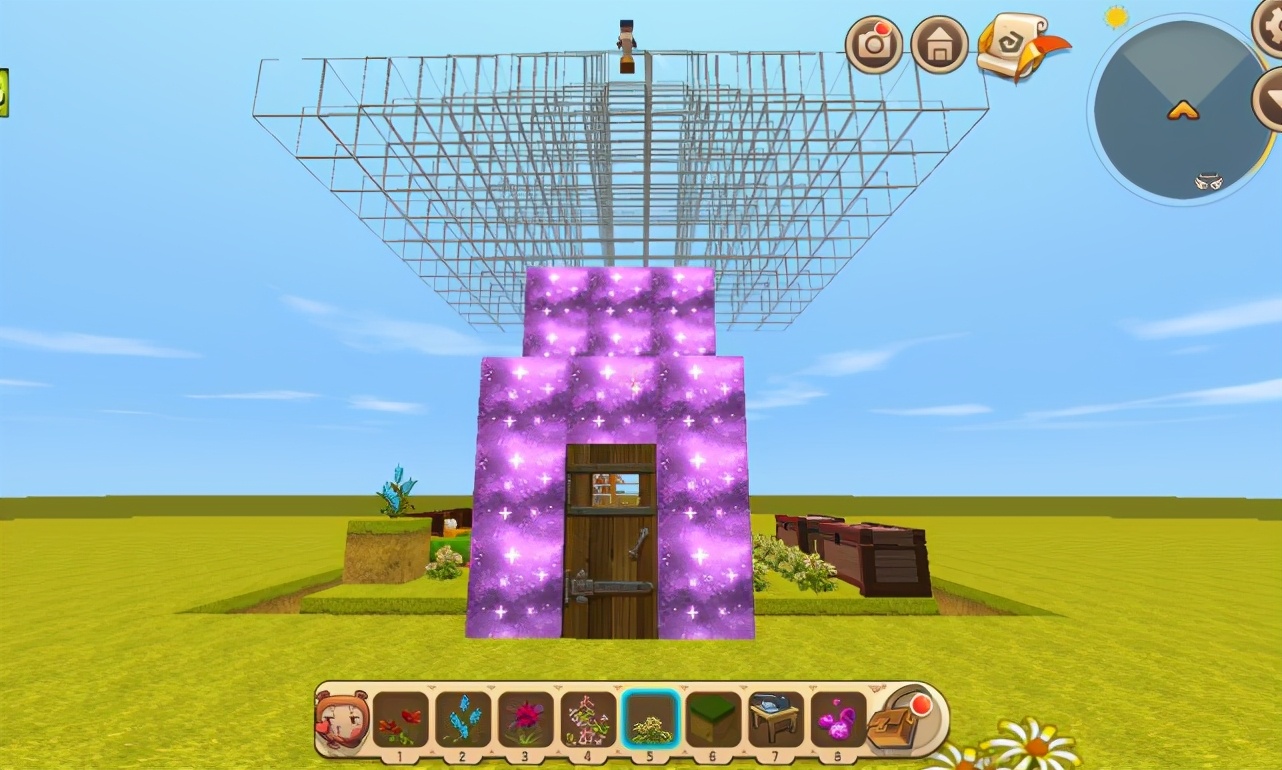 迷你世界大神巧妙建造“水晶宫殿”，6步骤轻松完成，女神超喜欢