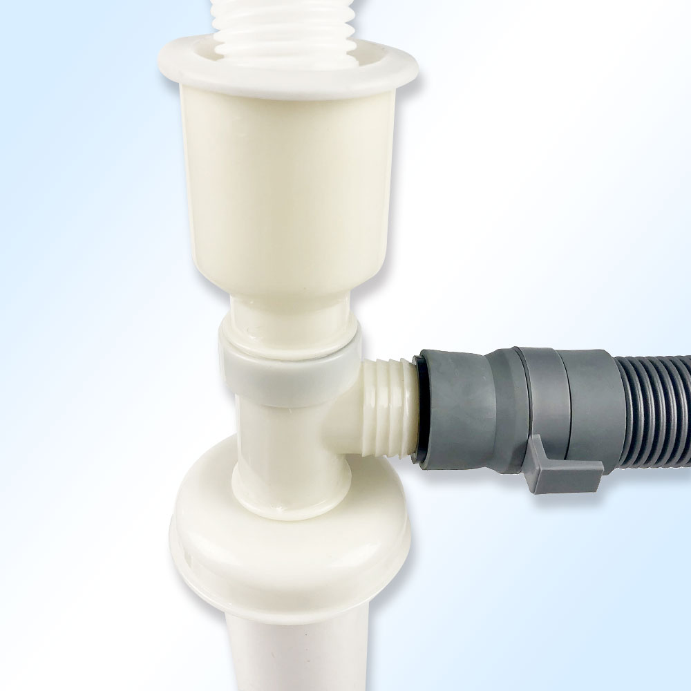 洗衣机下水管与地漏连接漏水防臭,洗衣机排水管别直插地漏