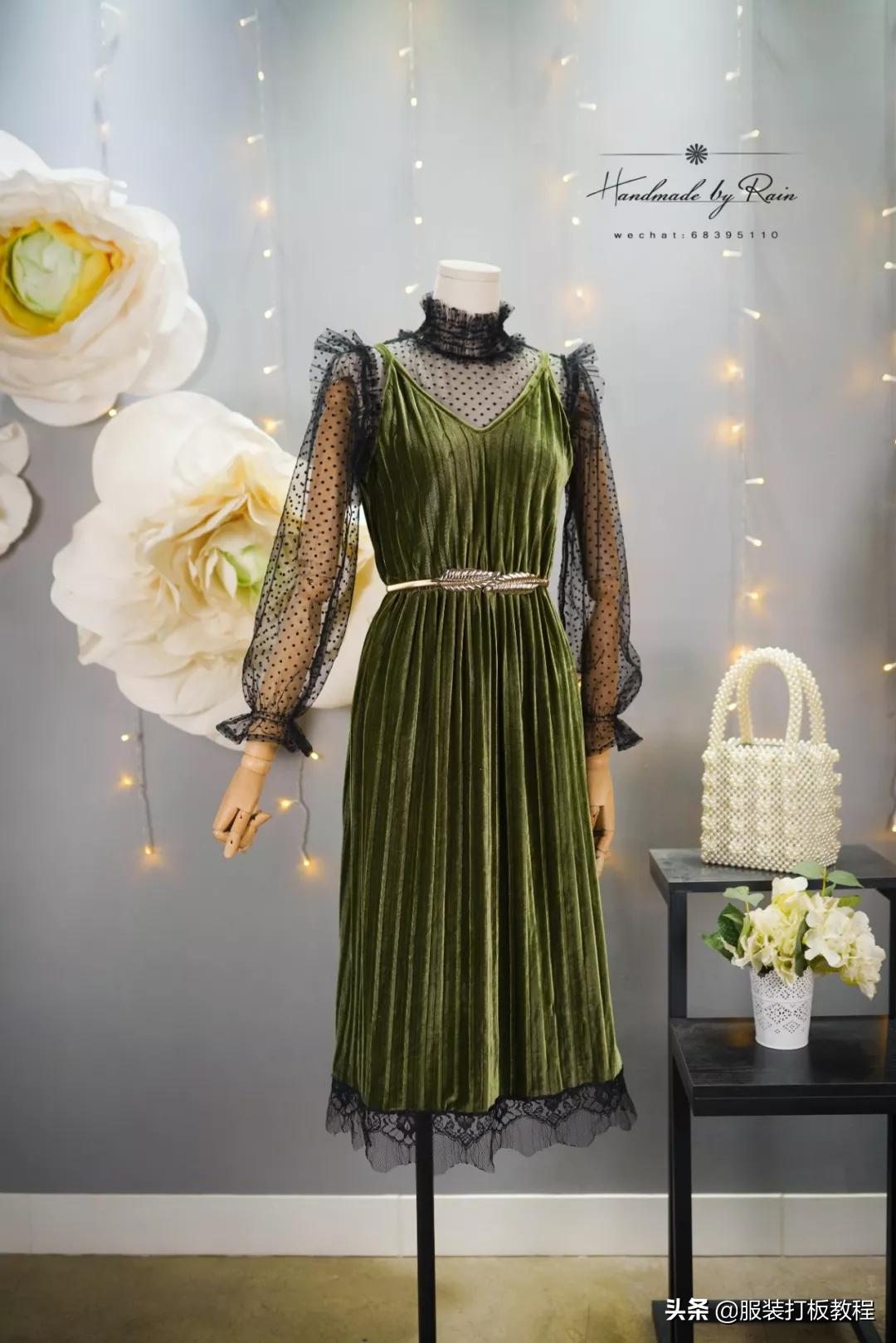 新款蕾丝网纱高领打底衫,蕾丝打底衫裁剪方法教程