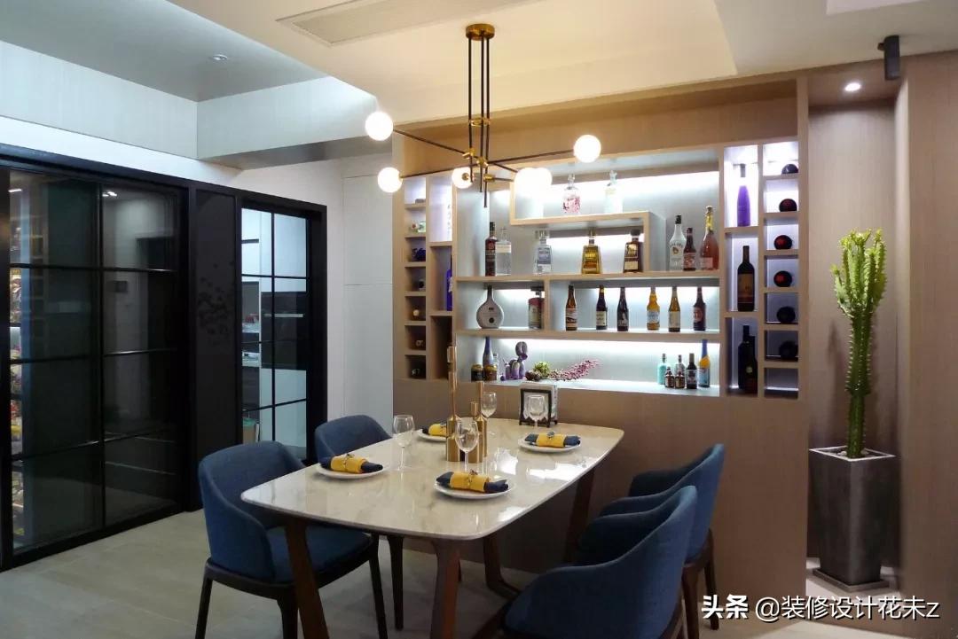 小户型餐柜酒柜设计,餐边柜酒柜一体设计轻奢