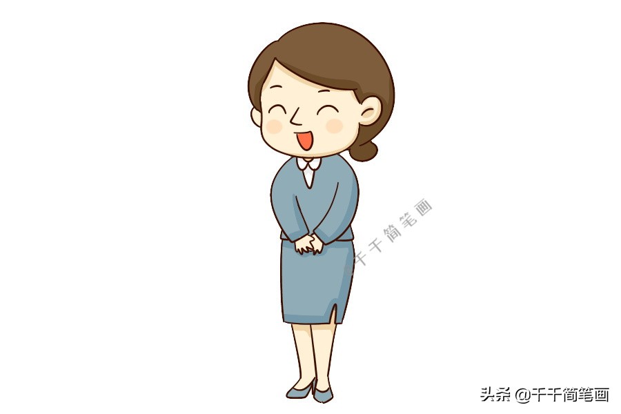 十种职业简笔画人物,100种职业简笔画