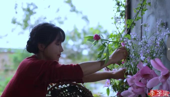 李子柒的鲜花视频,李子柒鲜花宴视频