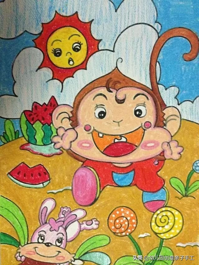 上百张幼儿园创意儿童画,儿童绘画创意3-6岁童年童画