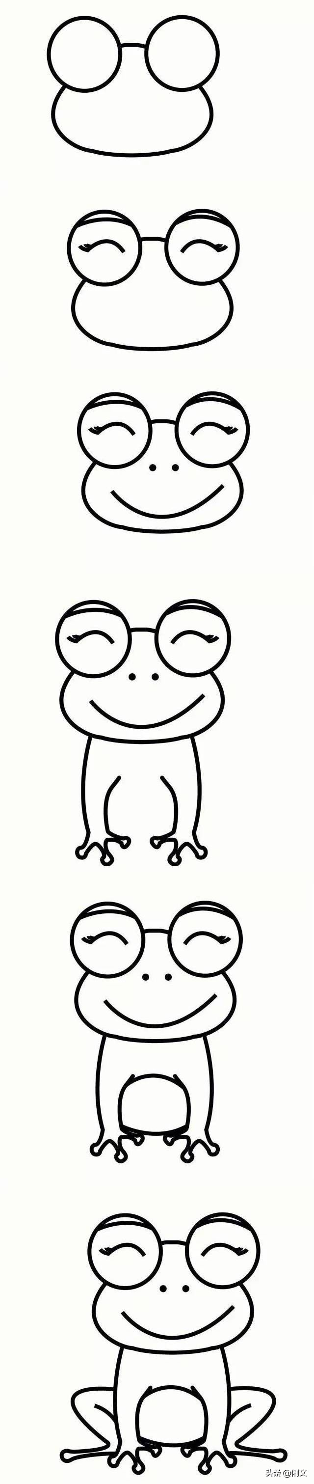 100个简笔画小动物超简单一年级,简笔画小动物100种可爱表情包