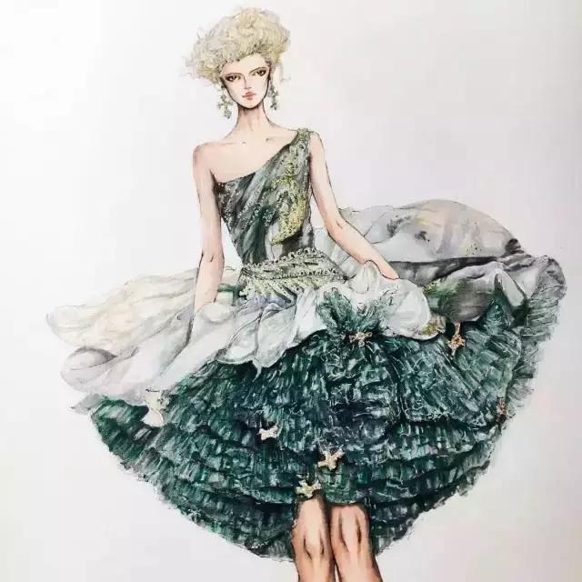 手绘时装插画,时尚插画手绘简单又漂亮