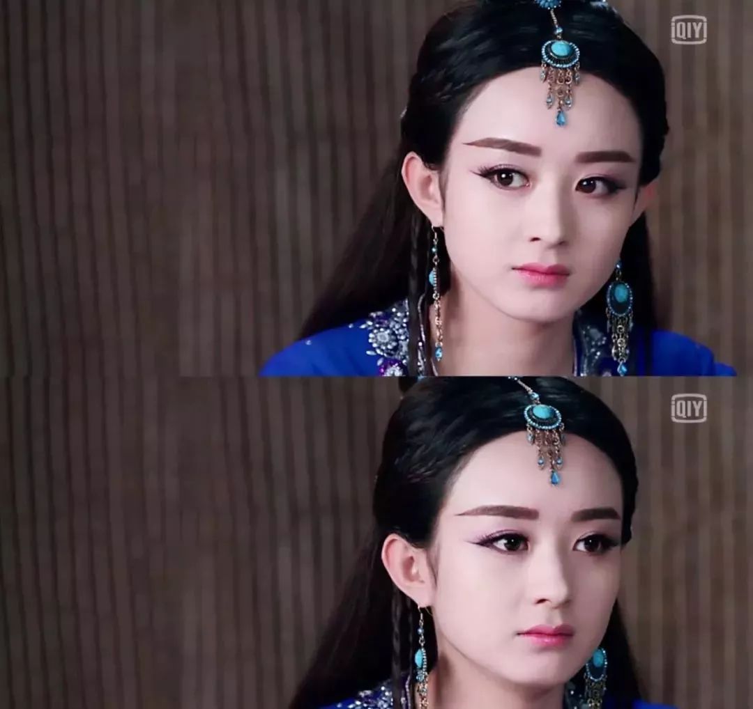 赵丽颖脸型适合什么眉形,赵丽颖纹眉了吗