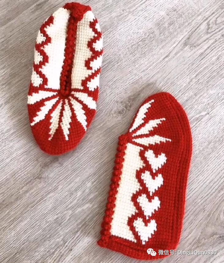 波西米亚风手工编织鞋子,针织作品50款