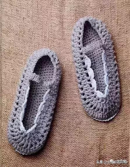 毛线地板拖鞋编织教程全过程,钩拖鞋的各种钩织教程
