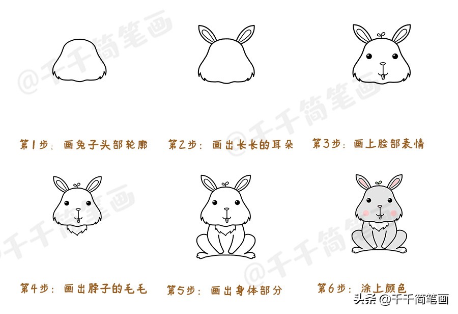 动物园里的动物简笔画简单又好看,10000种超萌动物简笔画大全