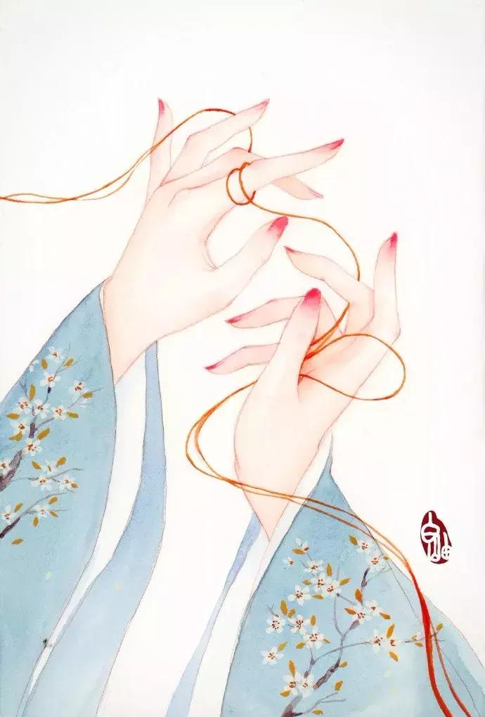 手绘古风少女，唯美灵动，唤起少女们心中的三生三世