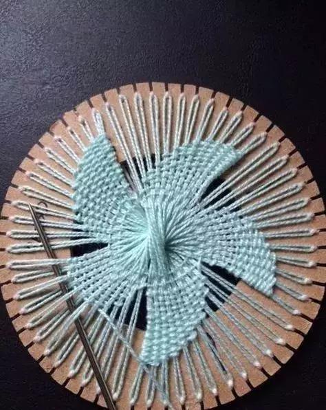 手工毛线编花教程,慢教程手工毛线编花