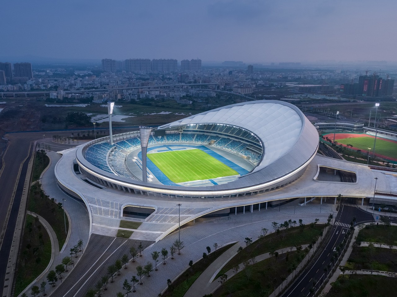 海口五源河体育场与五源河体育馆,海口五源河体育中心内部图