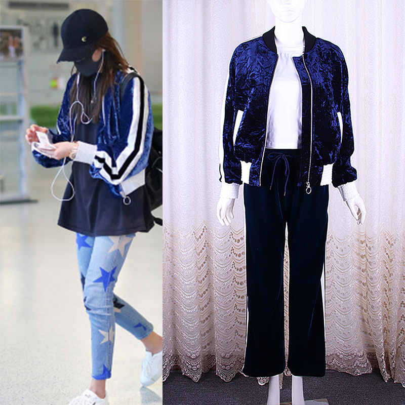 每个女人都爱穿丝绒韩版上衣，这几款更能穿出唯美感