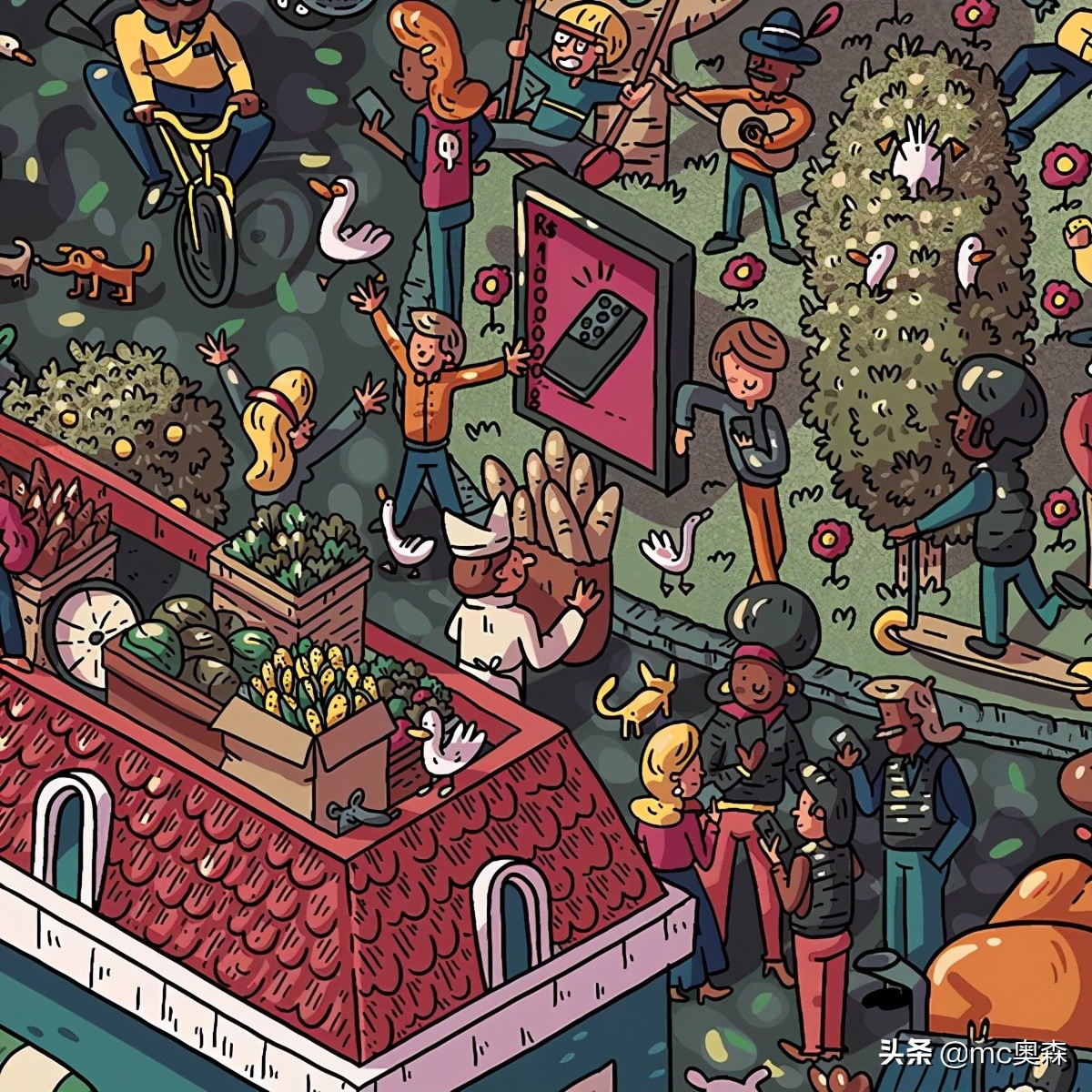 简单又能让人眼前一亮的插画配色,一组很有视觉震撼力的插画作品