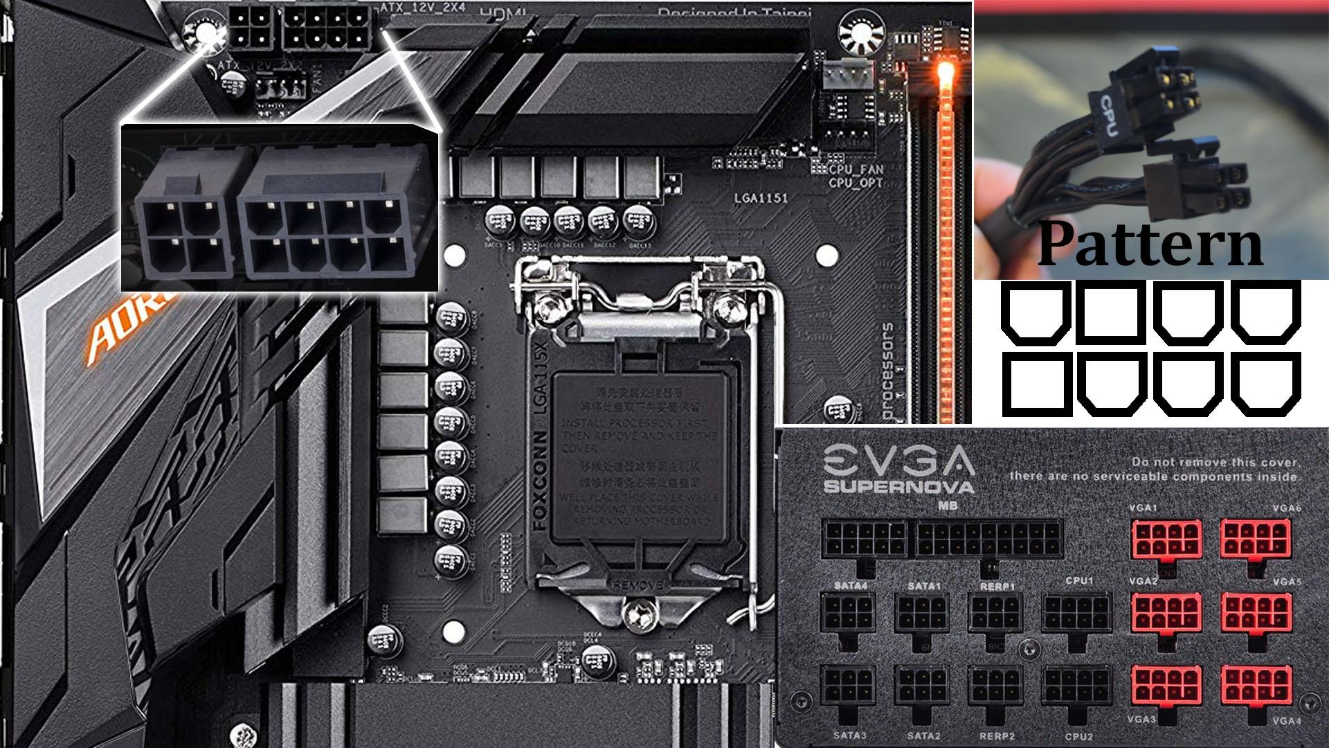 cpu供电8pin插6pin可以吗,cpu供电接口12针但是线是16针