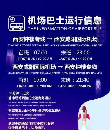 西安机场到钟楼,西安机场巴士恢复