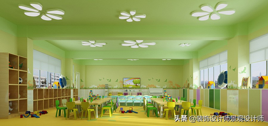 幼儿园课桌椅,幼儿园设计案例效果图