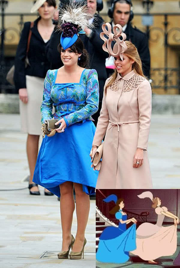 尤金妮穿裙子图片,尤金妮公主穿背带裤